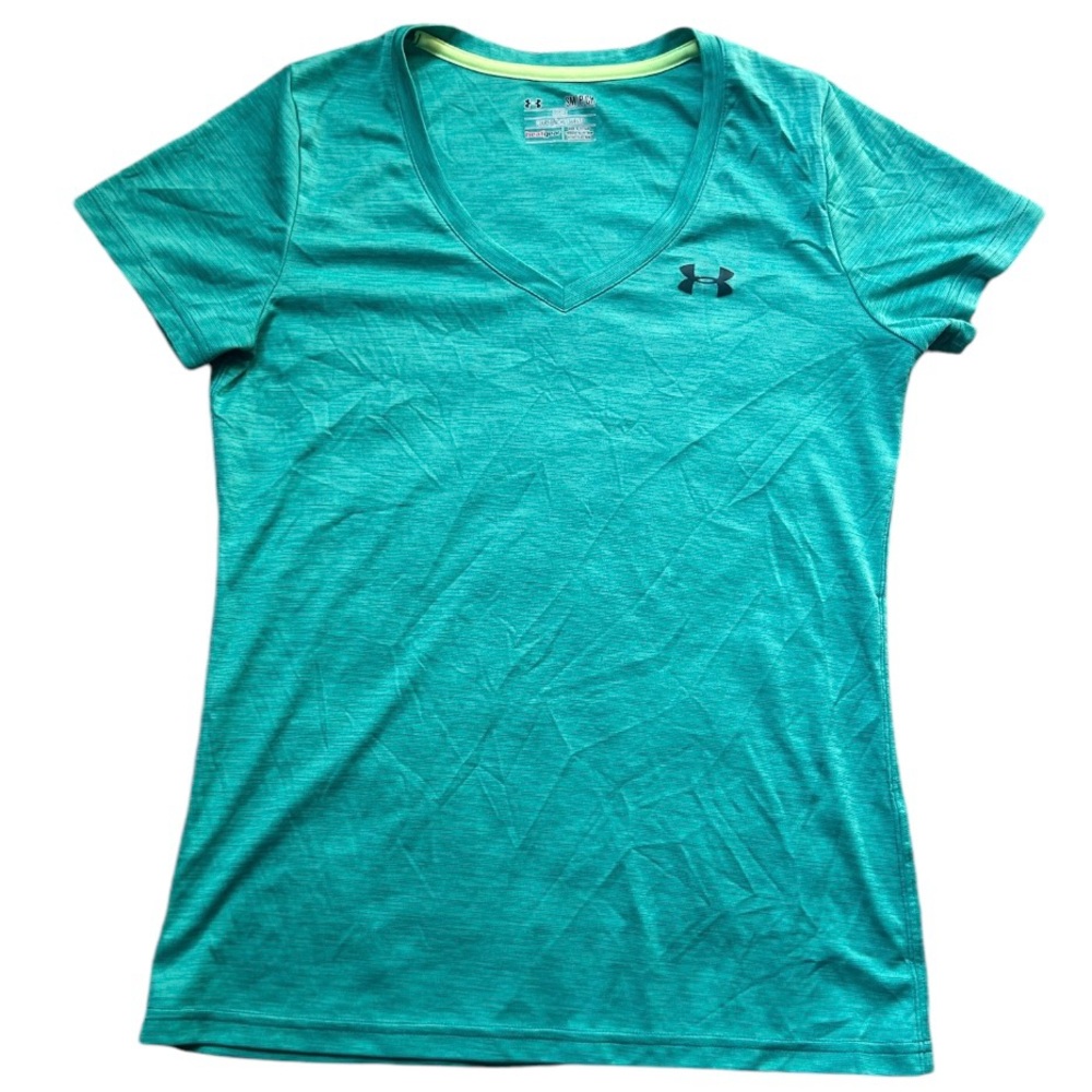 Women’s Under Armour Green V-Neck Shirt Size Small